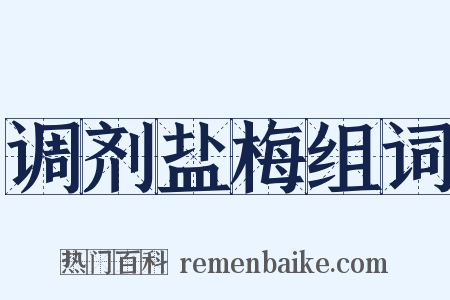 调剂盐梅组词是什么意思的图片